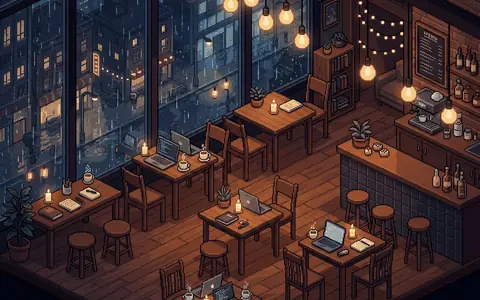 雨夜窗边